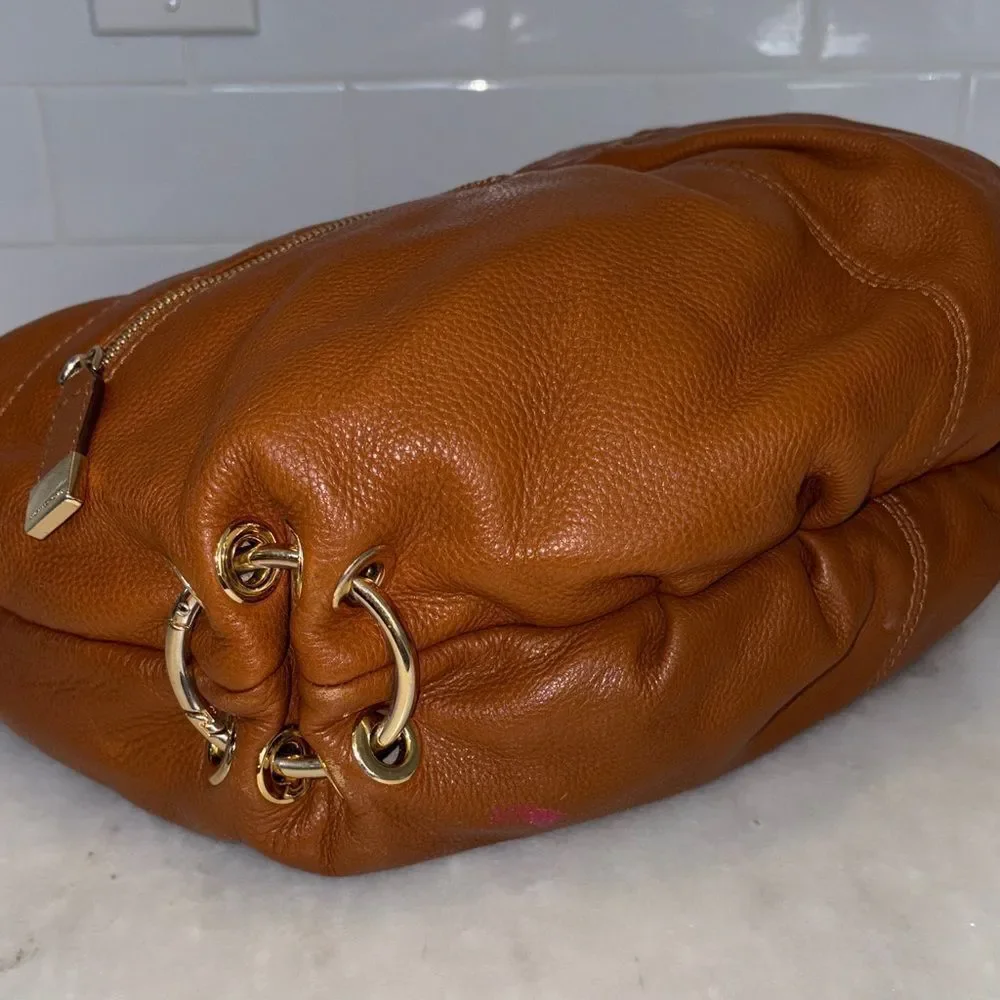 Michael Kors Bag Purse Handbag Leather Layton Pebbled Hobo Shoulder Pocketbook